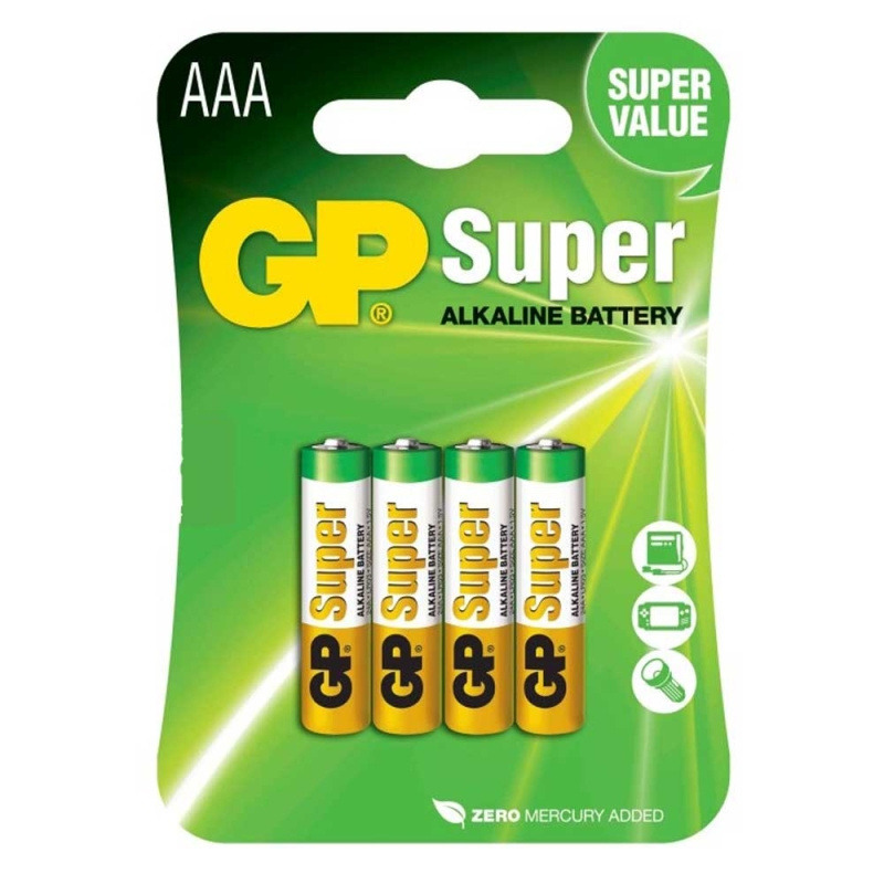 GP Batteri LR03/AAA Super 4-pack i gruppen Husvagn & Husbil / Elektronik / Batterier & Omvandlare / Batterier hos Campingvaruhuset i Norden AB (67695)