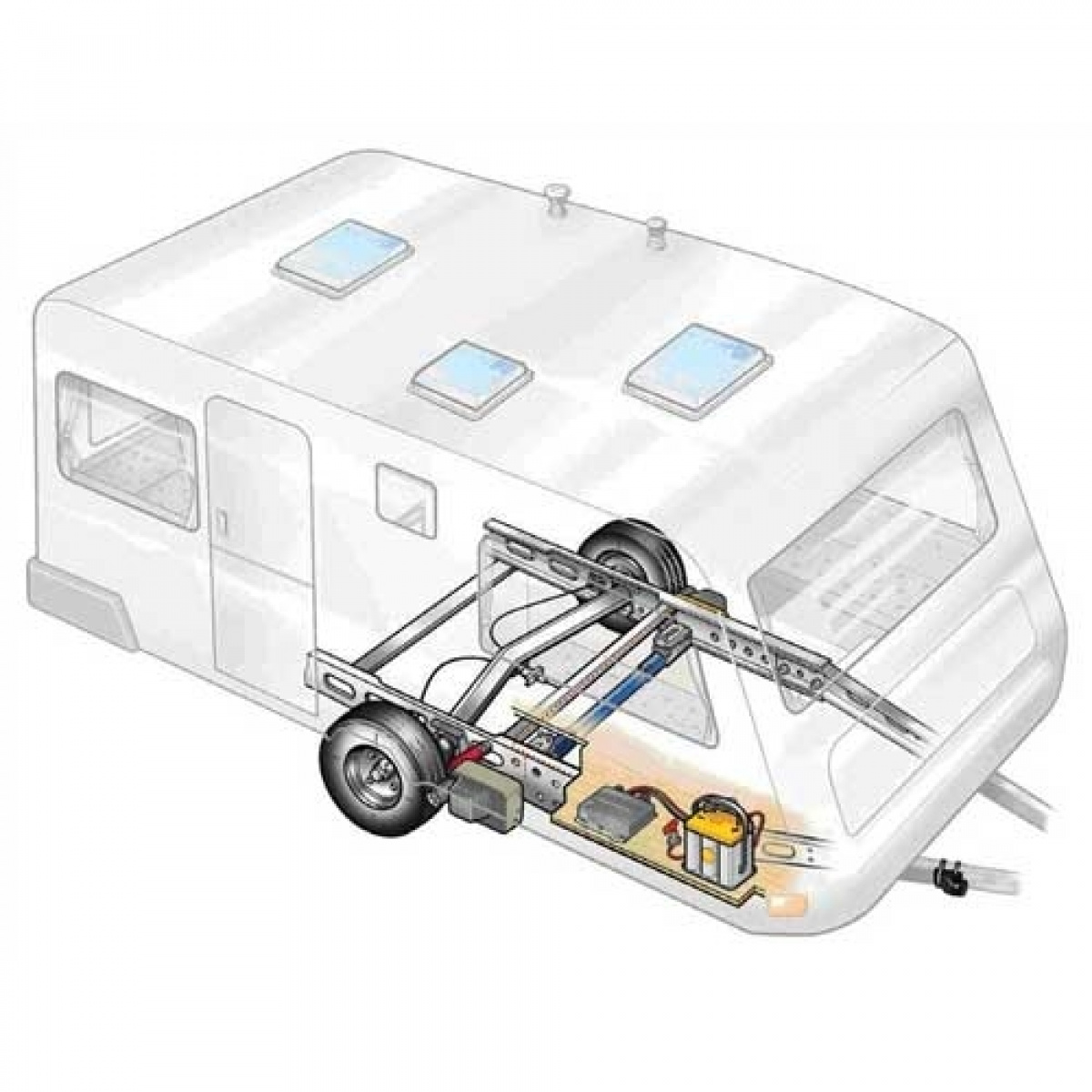 Truma Mover XT för enkelaxlad vagn i gruppen Husvagn & Husbil / Chassi / Movers/Kopplingshjälp / Movers hos Campingvaruhuset i Norden AB (65889)
