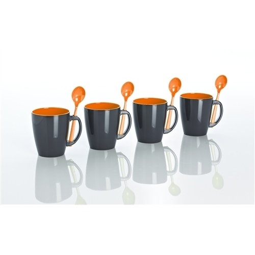 Gimex Greyline Muggset Orange 4-pack