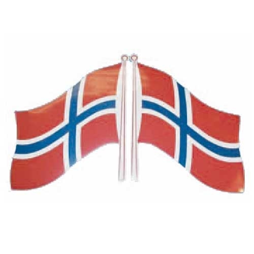 Flaggdekal Norge 20x14 cm