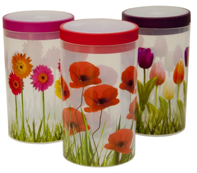 Förvaringsburk blommig