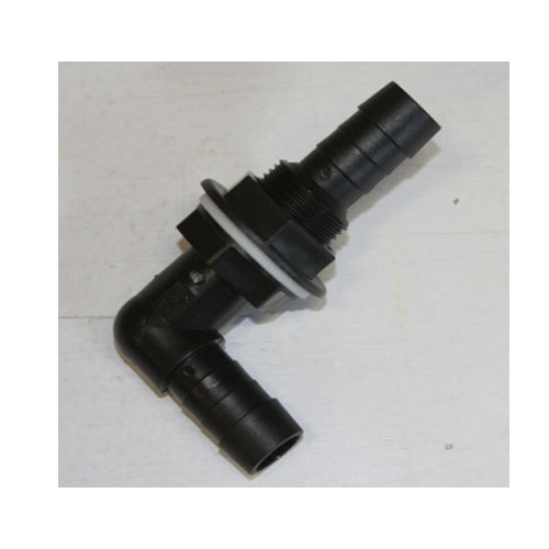 Tankgenomföring Dubbelnippel Vinkel 19mm