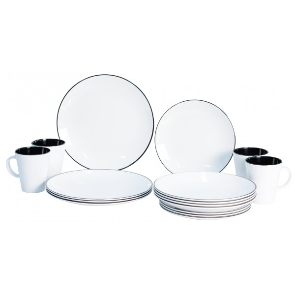 Gimex Linea Black 16-delar Servis
