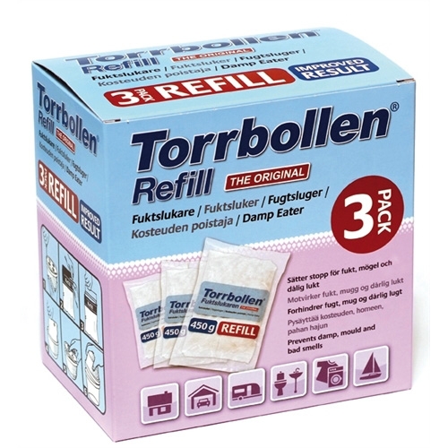 Torrbollsrefiller 3-pack utan doft