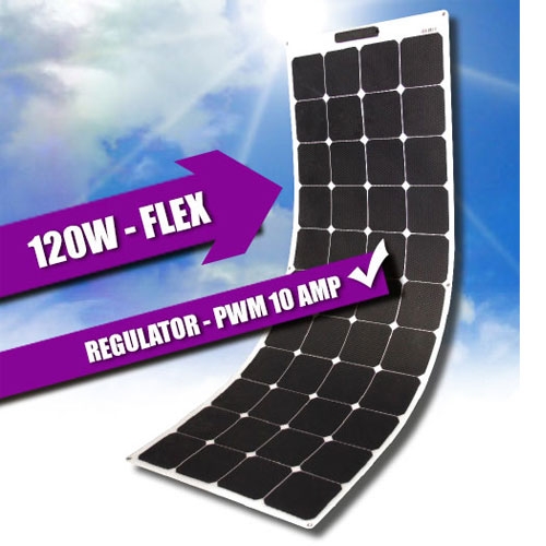 LTC Solcell Flat Line 120W Inkl PWM-Regulator