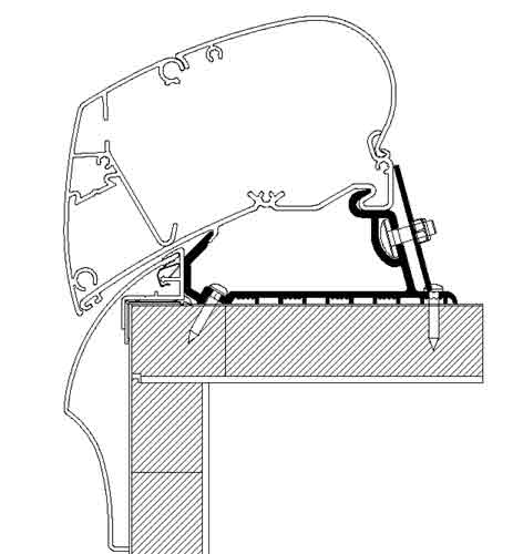 TAK-ADAPTER TILL  HOBBY HUSVAGN 2014- DL