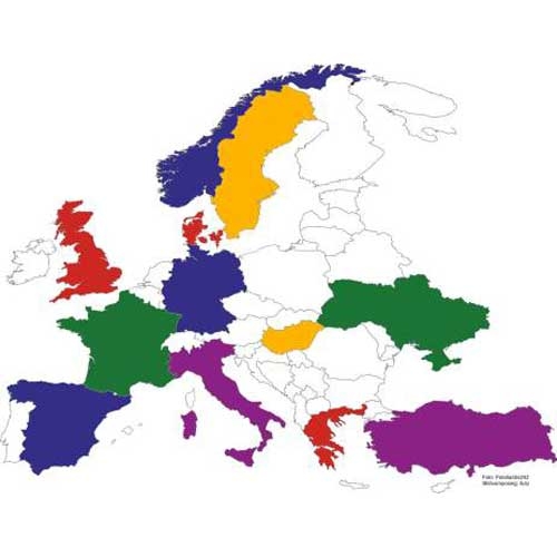 Europakarta Klisterdekal