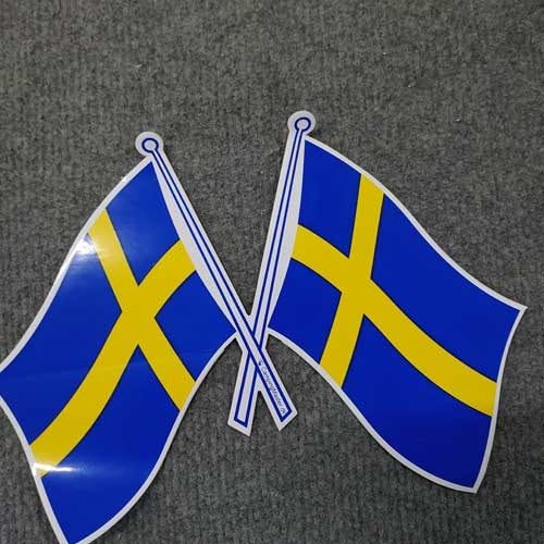 Flaggdekal Sverige Dubbel