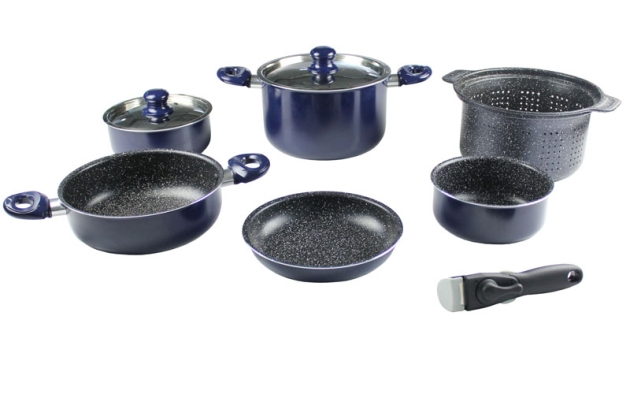 Gimex Kastrullset 9-Delar Navy Blue