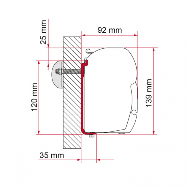 Fiamma Adapter Standard AS 400 F45 450-500cm