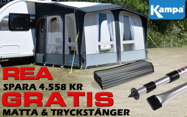 Kampa Club Air Pro 330 Husvagn + Matta + Tryckstänger