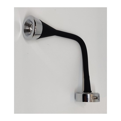 Läslampa Flexibel Svart Med USB 2,1A