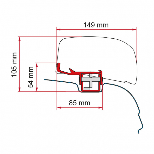 Fiamma F40 Adapter VW T5/T6 Transporter