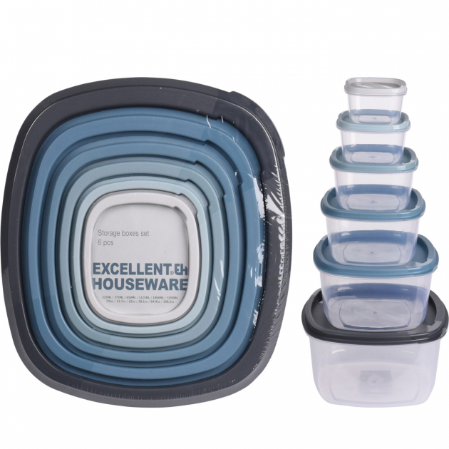 Förvaringsburkarset 6-pack