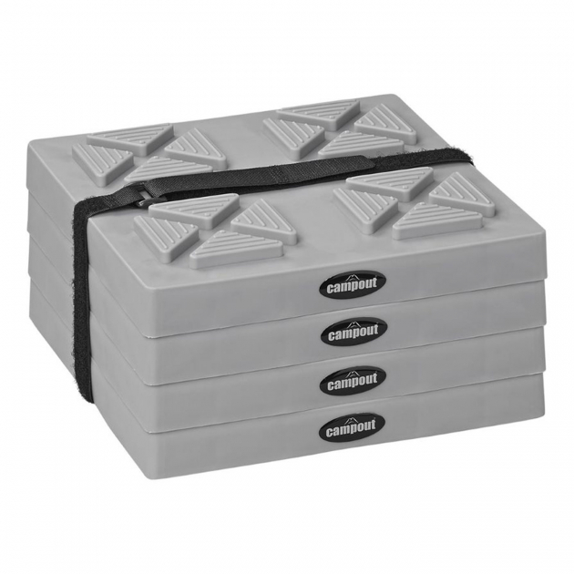 Campout Stödbensplattor Stapelbara 4-Pack  21x21x3,3 cm 