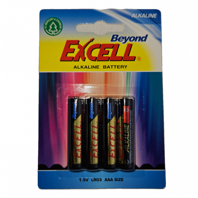 Batteri AAA 1,5v 4-Pack Excell/Alkaline