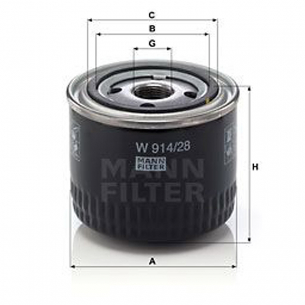 Oljefilter W914/28 Fiat Ducato