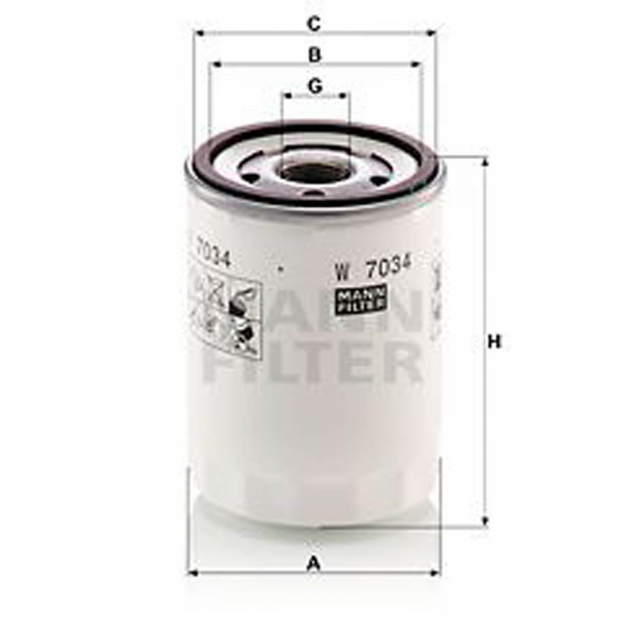 Oljefilter W7034 Ford Transit