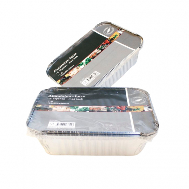 Aluminiumform 7dl med Lock 4-pack