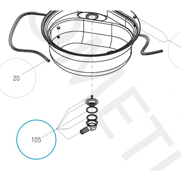 Dometic Avloppsbeslag Till Handfat CE2000