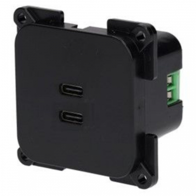 Vägguttag Dubbel USB-C C-line