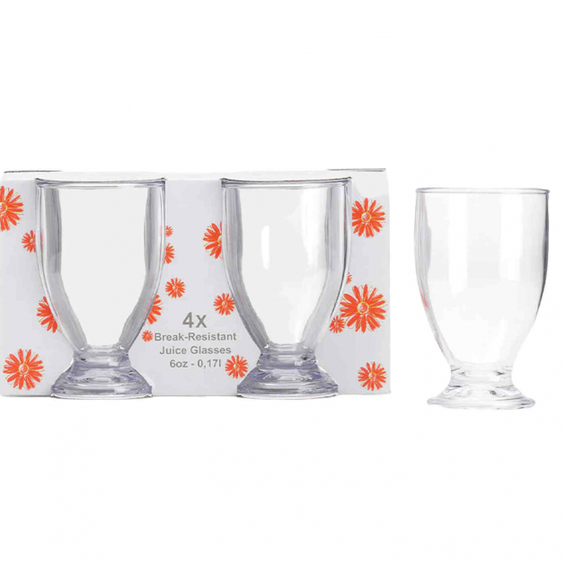 Flamefield Juice Glas Klar 4-Pack