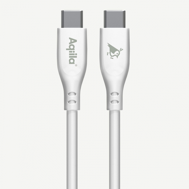 Aqiila Cablebird Laddsladd USB C-C 60W Vit