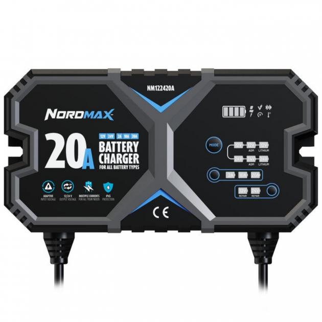 Nordmax Smart Batteriladdare 12/24V
