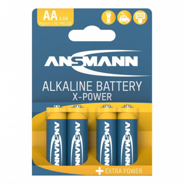 Ansmann X-Power Alkaliska Batterier AA 4-Pack