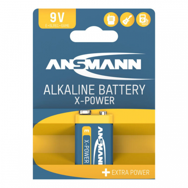Ansmann X-Power Alkaliska Batterier 9V 1-Pack