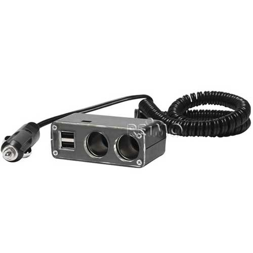 Uttag Med 2 st/12 V Och 2 st/USB i gruppen Husvagn & Husbil / Elektronik / Strömbrytare & In/Uttag / Uttag USB hos Campingvaruhuset i Norden AB (65321)