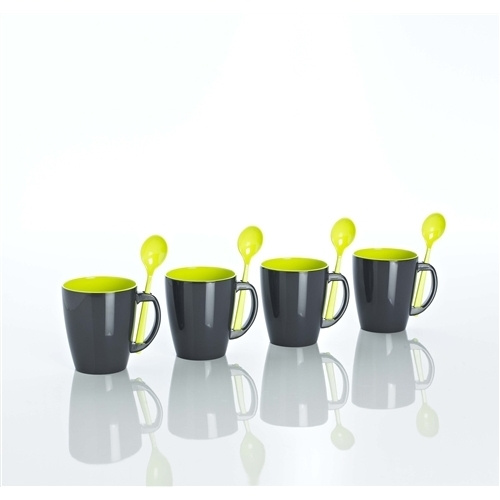 Gimex Greyline Muggset Lime 4-pack i gruppen Hushåll & Kök / Glas & Muggar / Muggar och Kaffekoppar hos Campingvaruhuset i Norden AB (66985)