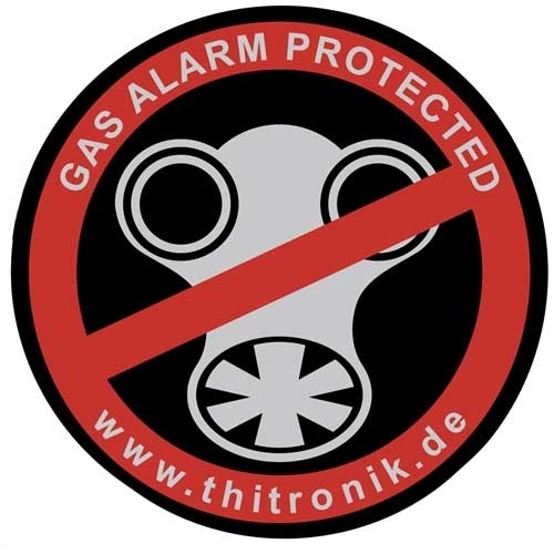 Thitronik Varningsettiketter 3-pack, gaslarmsskyddande i gruppen Övrigt / Säkerhet / Gasol & Narkoslarm hos Campingvaruhuset i Norden AB (67295)