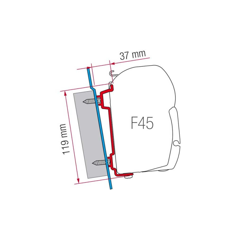 Adapterkit F45 ford sprinter vw i gruppen Förtält & Markiser / Markiser / Husbilsmarkiser / Fiamma / Adapters hos Campingvaruhuset i Norden AB (68395)