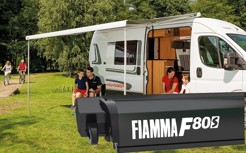 Fiamma F80S Svart Box Takmontering i gruppen Förtält & Markiser / Markiser / Husbilsmarkiser / Fiamma / Takmonterade hos Campingvaruhuset i Norden AB (68763)