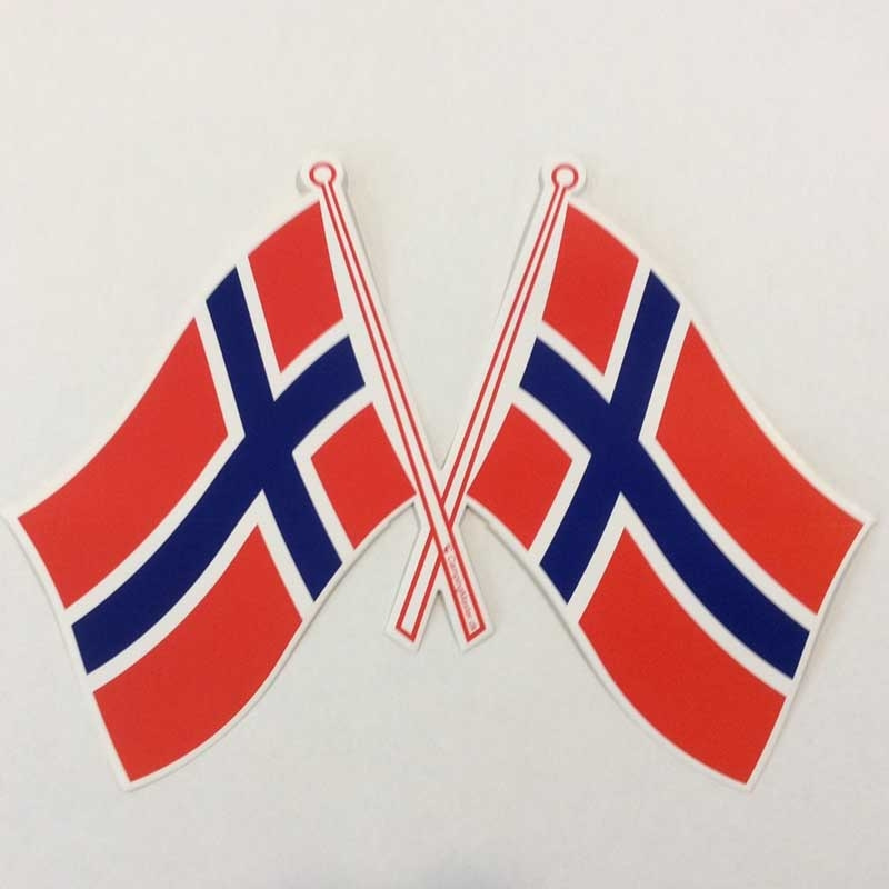 Flaggdekal Norge dubbel i gruppen Fyndhörnan / Lagerrensning hos Campingvaruhuset i Norden AB (69017)