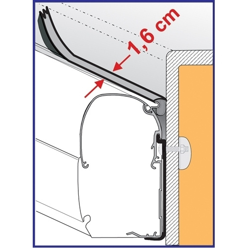 Fiamma Rainguard 1,6 cm i gruppen Förtält & Markiser / Markiser / Husbilsmarkiser / Fiamma / Tillbehör hos Campingvaruhuset i Norden AB (70214)