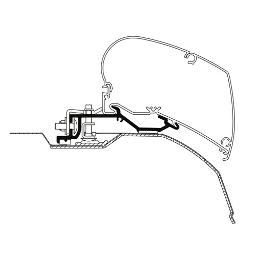 Thule Adapter Serie 6/9 Ducato/Jumper/Boxer L2H2 2007- i gruppen Husvagn & Husbil / Van & Plåtisar / Markiser / Markisadapters / Thule / Ducato/Jumper/Boxer hos Campingvaruhuset i Norden AB (70758)