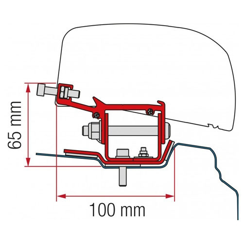 Fiamma Adapter F40 Renault Traffic L1 2014- i gruppen Husvagn & Husbil / Van & Plåtisar / Markiser / Markisadapters / Fiamma / F35/F40-övriga Fordon hos Campingvaruhuset i Norden AB (71193)