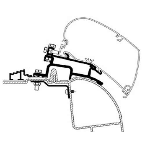 Thule Adapter Serie 6/9 Master/Movano 1998-2010 i gruppen Husvagn & Husbil / Van & Plåtisar / Markiser / Markisadapters / Thule / Master/Movano hos Campingvaruhuset i Norden AB (71199)