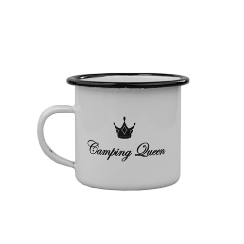 Emaljerad Mugg Camping Queen 230 ml i gruppen Hushåll & Kök / Glas & Muggar / Muggar och Kaffekoppar hos Campingvaruhuset i Norden AB (71686)