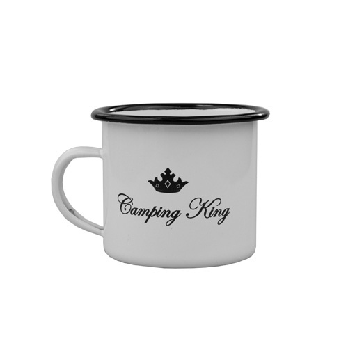 Emaljerad Mugg Camping King 230 ml i gruppen Hushåll & Kök / Glas & Muggar / Muggar och Kaffekoppar hos Campingvaruhuset i Norden AB (71687)