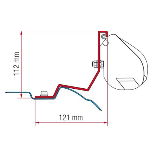 Adapter Kit Fiamma F35 Mercedes Viano, Viano Marco Polo, Vito 2004- i gruppen Husvagn & Husbil / Van & Plåtisar / Markiser / Markisadapters / Fiamma / F35/F40-övriga Fordon hos Campingvaruhuset i Norden AB (72350)