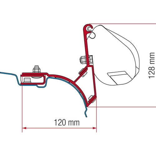 Fiamma Adapter F35 VW T5/T6 MultivanTransporter 2003- i gruppen Husvagn & Husbil / Van & Plåtisar / Markiser / Markisadapters / Fiamma / F35/F40-övriga Fordon hos Campingvaruhuset i Norden AB (72372)