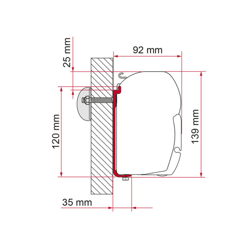 Fiamma Adapter Standard AS 120 F45 260-400cm i gruppen Förtält & Markiser / Markiser / Husbilsmarkiser / Fiamma / Adapters hos Campingvaruhuset i Norden AB (73165)