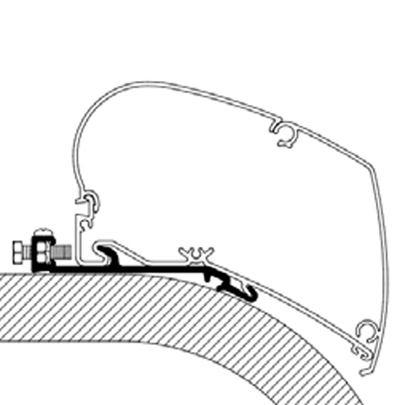 Thule Adapter Flat Roof Serie 6/9 4,0 m i gruppen Förtält & Markiser / Markiser / Husbilsmarkiser / Thule/Omnistor / Adaptrar hos Campingvaruhuset i Norden AB (73615)