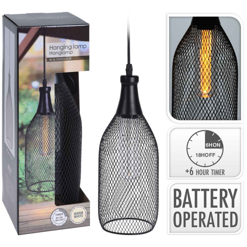 Batteridriven Lampa Svart i gruppen Hem & Inredning / Belysning & Lyktor hos Campingvaruhuset i Norden AB (75100)