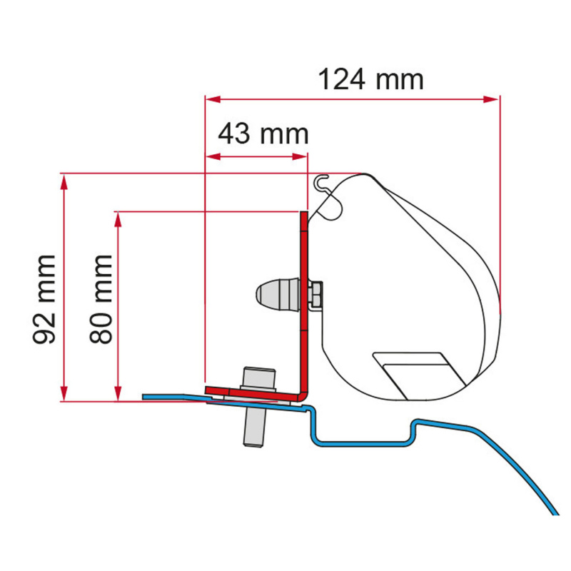 Fiamma Adapter F35 Nissan NV200 i gruppen Husvagn & Husbil / Van & Plåtisar / Markiser / Markisadapters / Fiamma / F35/F40-övriga Fordon hos Campingvaruhuset i Norden AB (76282)