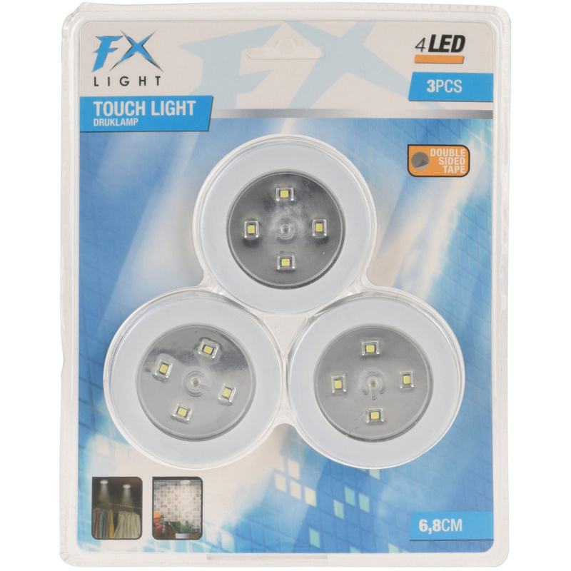 LED-lampa Push 3-pack i gruppen Husvagn & Husbil / Elektronik / Invändig Belysning / LED-Belysning / Förtältsbelysning hos Campingvaruhuset i Norden AB (76516)