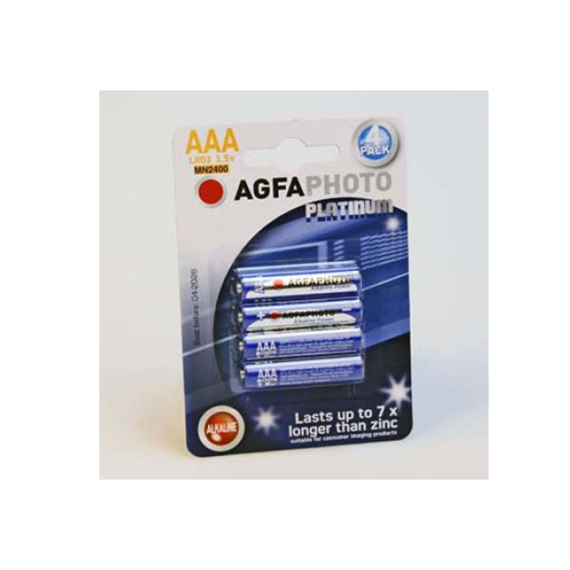 Batteri AAA 1,5v 4-Pack Agfa/Alkaline i gruppen Husvagn & Husbil / Elektronik / Batterier & Omvandlare / Batterier hos Campingvaruhuset i Norden AB (77369)